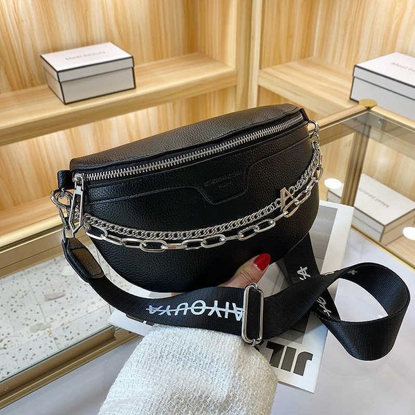 

evening bag female belt bag new chain fanny pack and phone leather