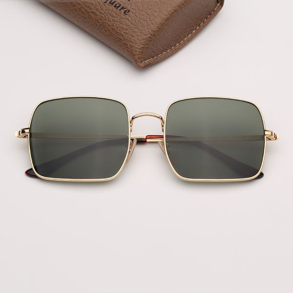 

square metal frame sunglasses men women glass lenses fashion eyeglasses retro sun glasses for male oculos gafas de sol 1971, White;black