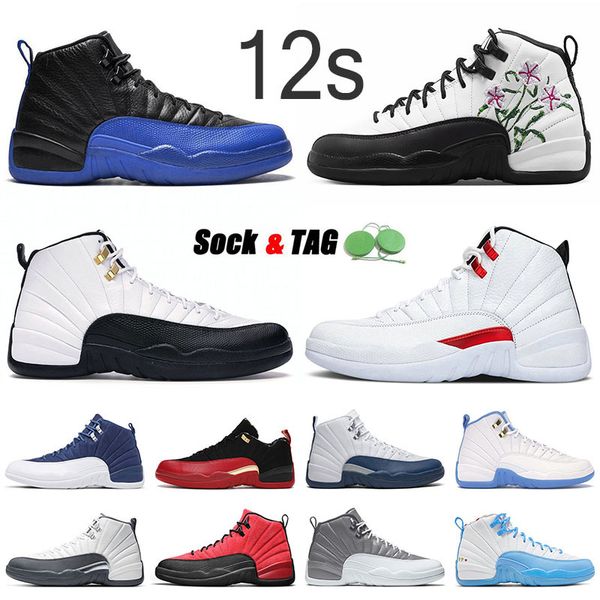 

basketball shoes jumpman 12s og gs floral for mens for womens us12 us13 eur 36-47 fashion wholesale original fiba dark grey stealth universi