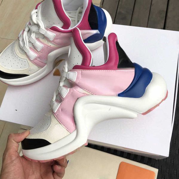 

brand casual shoes leather low women's single lace up sports trendy thick soled shoes running shoes size 35-40, Black