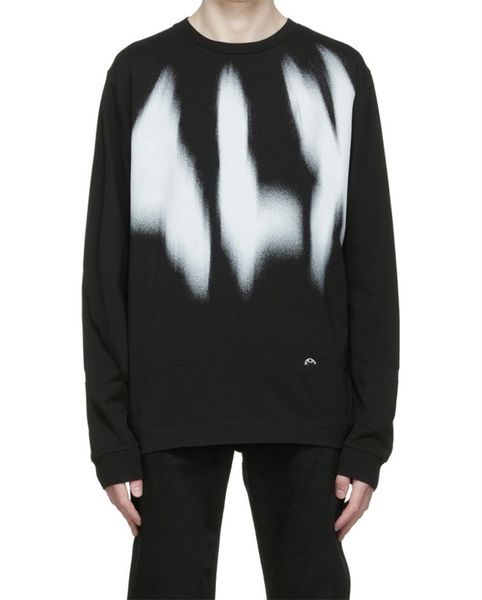 

black long sleeve t-shirt men women graffiti inkjet logo tee functional t shirt spring autumn t-shirts 2022, White;black