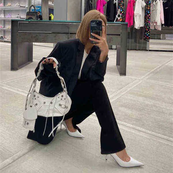 

designer luxury womens bag balencigas handbag b-shaped paris single shoulder messenger fashion square gift shoulder oblique span versatile h