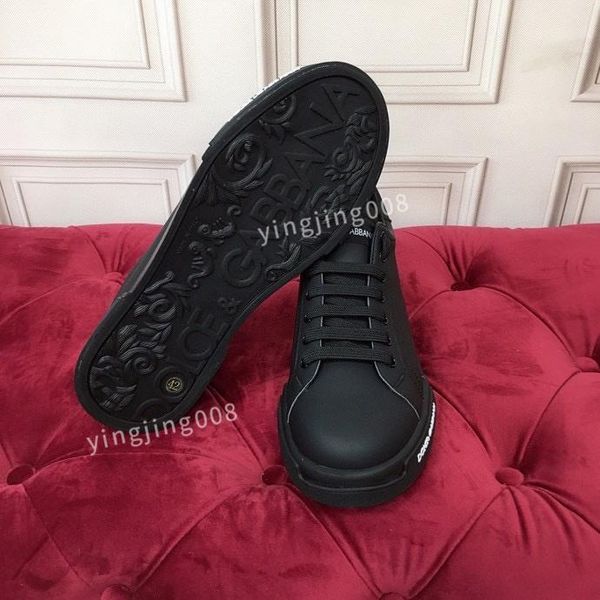 

2022 luxury designer casual shoes mens high-quality leather lace-up canvas casuals shoe fashionable comfortabl dgs''dolc'&#03, Black