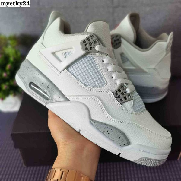 

2022 white oreo jumpman 4 mens outdoor shoes ct8527-100 tech grey black fire red 4s men women trainers sports sneakers 36-47 soft breathe