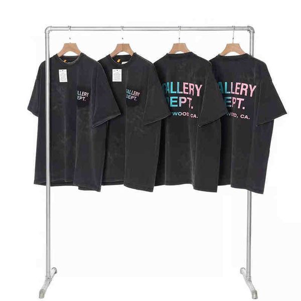 

hoodie angeles designer shirts 2022 print galleryes dept mens letter fashion out of brand hip los hop large short sleeve t-shirt e31e, Black