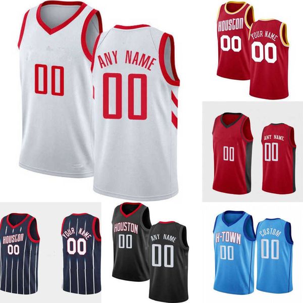 

75th custom mens women houston''rockets''28 alperen sengun hakeem 34 olajuwon daniel 27 theis kenyon 6 martin jr. basket, Black;red