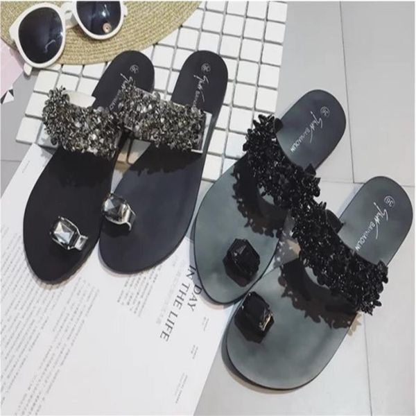 

new woman designer shoes chain design slippers sandals rubber slides summer slipper fashion scuffs slippers flip flop249s, Black