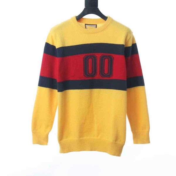 

women's high-quality men's long-sleeved o-neck pullover sweater casual brand designer sweatshirt pullover couple clothing, Black