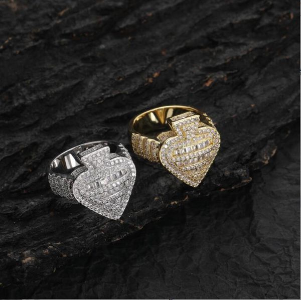 

hip hop ring brass cubic zircon rings bling bling female jewelry party gift, Silver