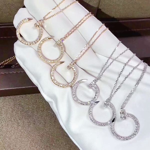 

european and american nail necklace fashion designer pendant 18k gold couple gift 316l stainless steel jewelry, Silver