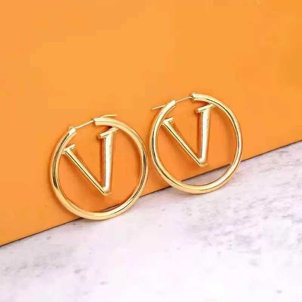 

big circle earrings for woman designer hoop huggie gold sliver classic earring girl simple jewelry, Golden;silver