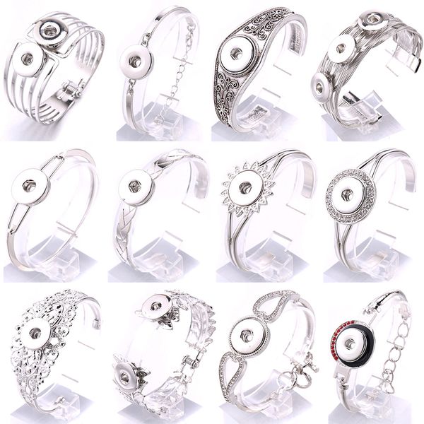 

charm bracelets 2022 new fashion rhinestone snap bracelet jewelry women diy accessories gift wholesale drop delivery smt7m, Golden;silver