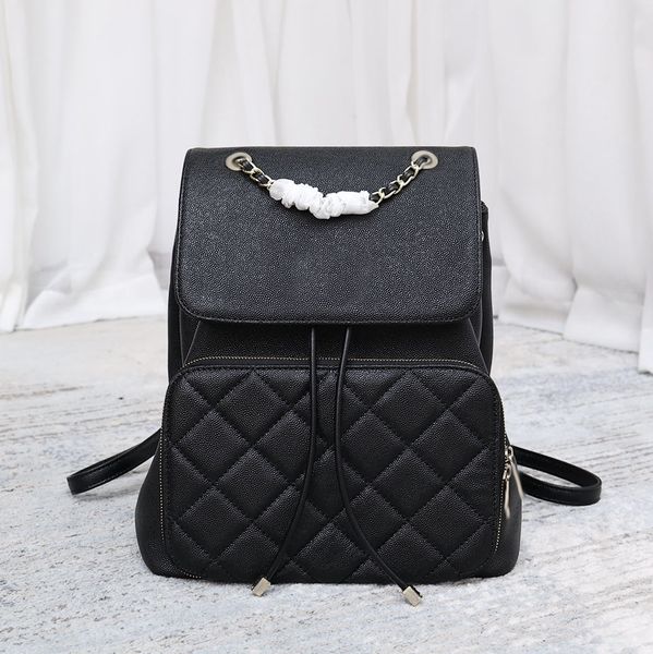 

caviar designer backpack womens calfskin classic handbags boy girls satchels quilted silver metal leather multi pochette lady drawstring sch