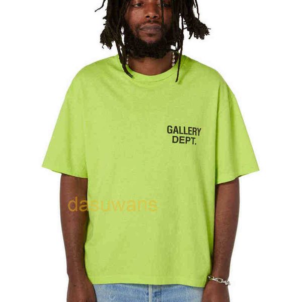 

fleece fashion letter galleryes dept mens designer out of brand los angeles shirts print hip 2022 hop large short sleeve t-shirt 4vys, Black