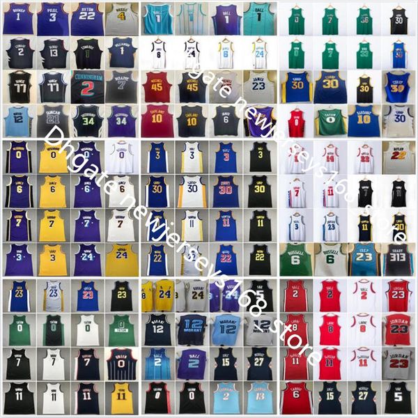 

2023 mens 75th basketball morant ball irving durant booker curry thompson doncic westbrook tatum wiggins lavine mitchell antetokounmpo conle, Black;red