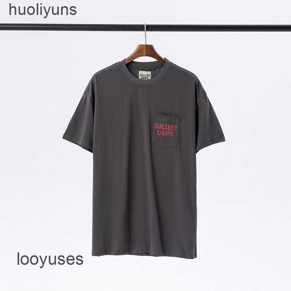 

t shirt depts tees streetwear fashion mens galleryes brand classic letter slogan gradient printed sleeve t-shirt for men women 1j02, White;black