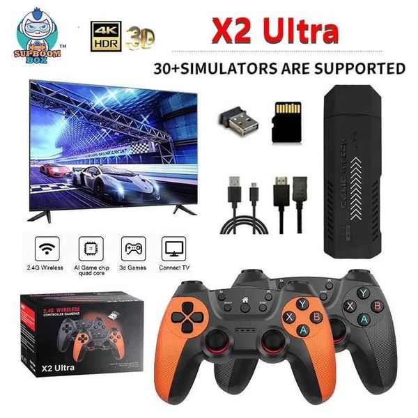 X2 tra Video Game Console 4K Game Stick HD Retro Video Game Console Wireless Controller TV 30 Emulator for P D250901