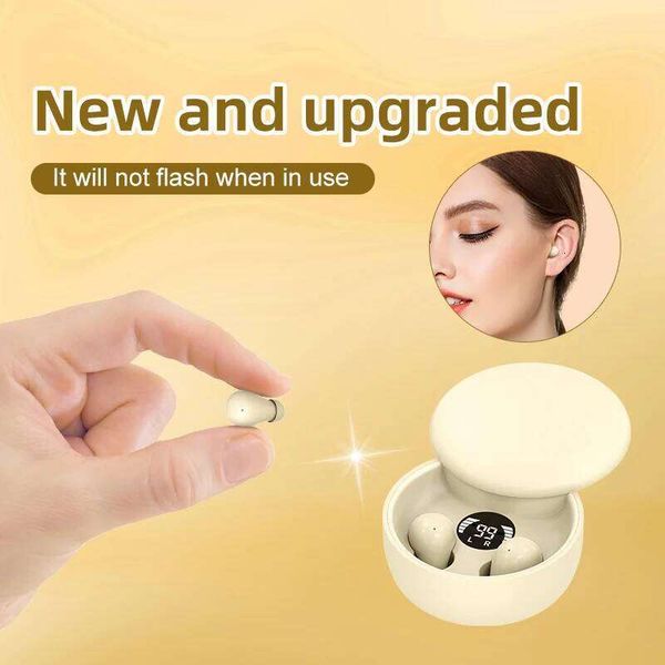mini headphones wireless bluetooth earphones sleeping headset with mic noise reduction bass sport earbuds for smart phone