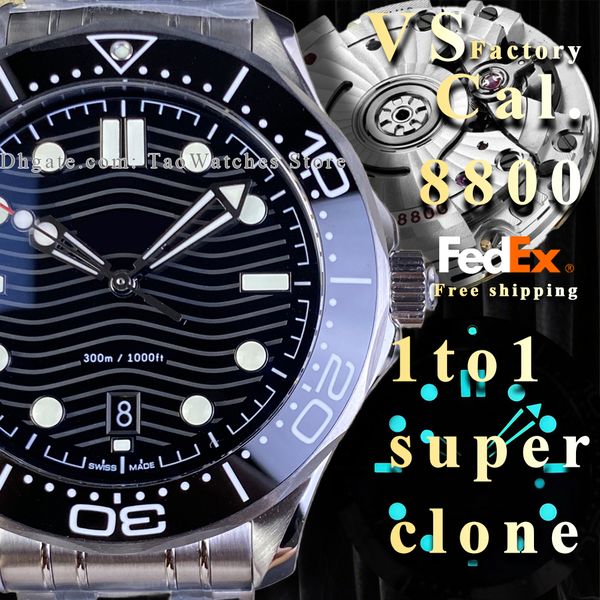 

VS Factory 300 Watches Sports Luxury Watch Luxury Men Watch Cal. 8800 8806 Automatic Mechanical Sapphire Watch Glow Ceramic Stainless Steel 100M Waterproof, A3