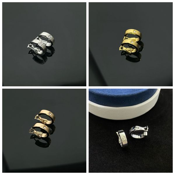 

High Edition Ear Cuff Charms Love Earrings for Women Girls Ladies Stud Piercing Jewelry Engraved Logo Titanium Steel Gift Designer Jewelry