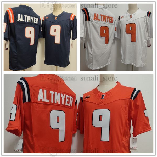 9 Luke Altmyer Jersey Football 2026 Men's Illinois College Fighting Illini Stitched
