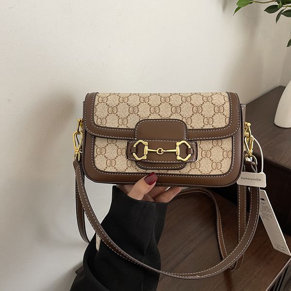 

Small bag women's 2025 early autumn new Korean version saddle bag temperament underarm bag ladies high-end shoulder messenger bag, Coffee