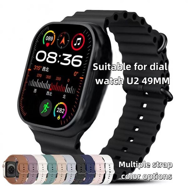

For ULTRA 2 49mm strap Series 10 Men Women Bluetooth Call Bracelet Wristband Wireless Charging Fiess Tracker Sports Smart Watch IWO for Android