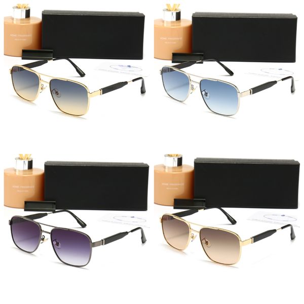 

Fashion Designer Sunglasses Fashion Men Sun Glasses Triangle Marker Square and Round Metal Frame Glasses 6 Color Optional Retro Sunglasses High Quality with Box