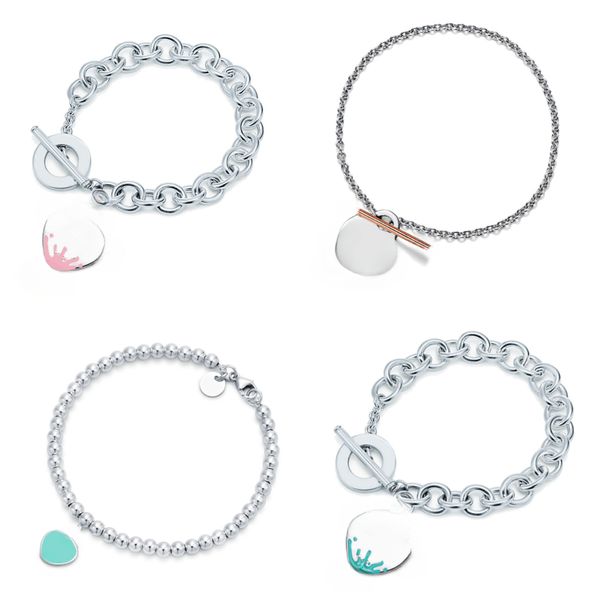 

Heart Bracelet Forever Love Square Chain Hearts Charm Bangle Designer Bracelets Titanium Steel For Women Girlfriend Jewellry Gifts