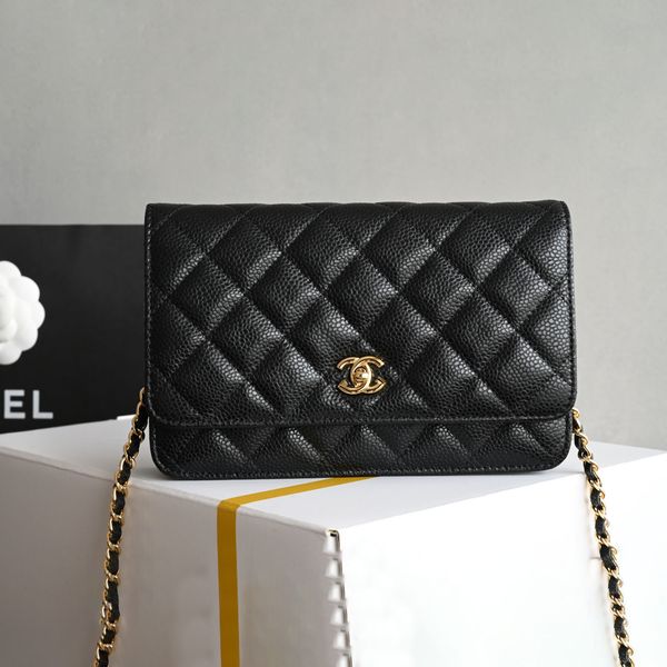 

Designer Bag Shoulder Bags caviar bag Fang Pangzi Caviar Golden Ball Classic Single-Shoulder Bag Classic design sheepskin pattern gold and silver woc Fortune bag 01., #~1