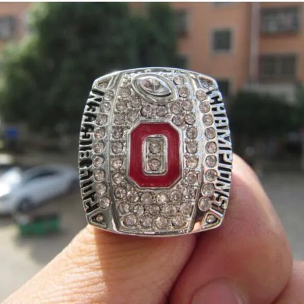 Best Ohio State 2014 C.Jones National Championship Ring with Wooden Display Box Souvenir Men Fan Gift Wholesale Drop Shipping