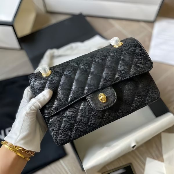 

Luxury Bag designer bags Shoulder Bag Caviar Style Lattice Sheepskin Handbags with Box Evening Bag Flap Chain bag small square bag women's crossbody bag clutch bags, Color10
