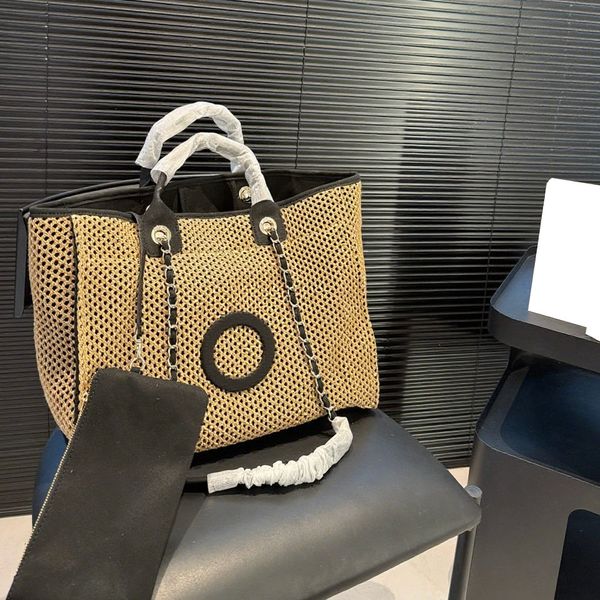 

Mirror 2025 Woven Tote Handbag for Women Weekend Travel Casual Resort Beach Large Capacity shopping bags Designer Straw handbag Shoulder Bag, Csc01
