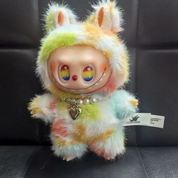 

Top quality labubu V3 V4 V5 Monsters Big Into Energy SeriesBlind Box Figure Face Doll Keychain Decor Gift bag Charms with box, White