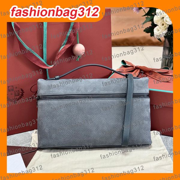 

Designer Large Capacity Leather Clutch Bag for Men Handbag Luxury Totes Men's Bag Business And Women's Wrist Large Capacity IPad Wallet Cellphone Bags Briefcases, Grey