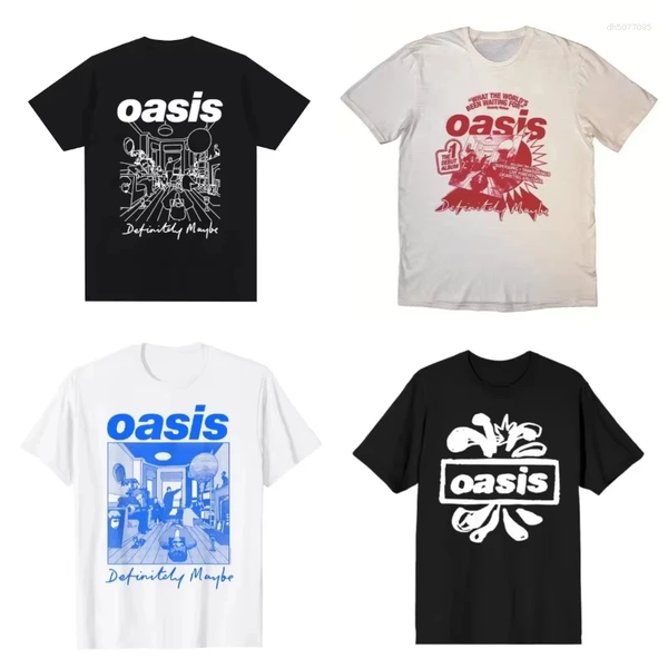 

Men's T Shirts Oasi Band Logo Retro Women's Printed T-Shirt Cotton Style Top Clothing, A12