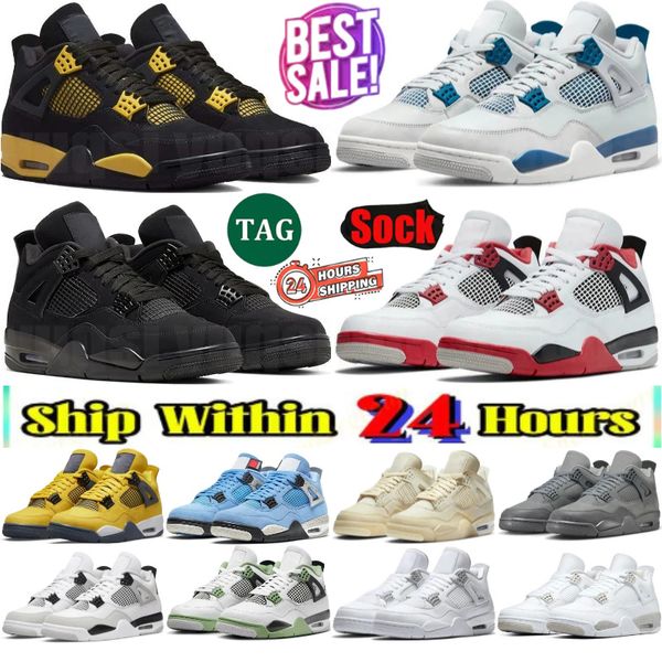 

4 4S 5 11 Basketball Shoes For Men Women 5s 11s Sneakers White thunder Bred Cool Grey Metallic Reimagined Wheat Mens outdoor Sports Trainers shoes size47, Green