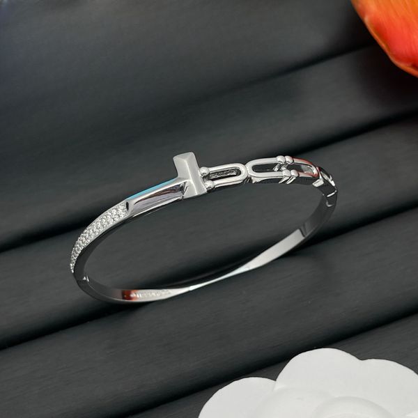 

Designer T-shaped Bracelet High-quality Ladies' Bracelet Brand Gift Gold and Silver Colors Valentines Gift