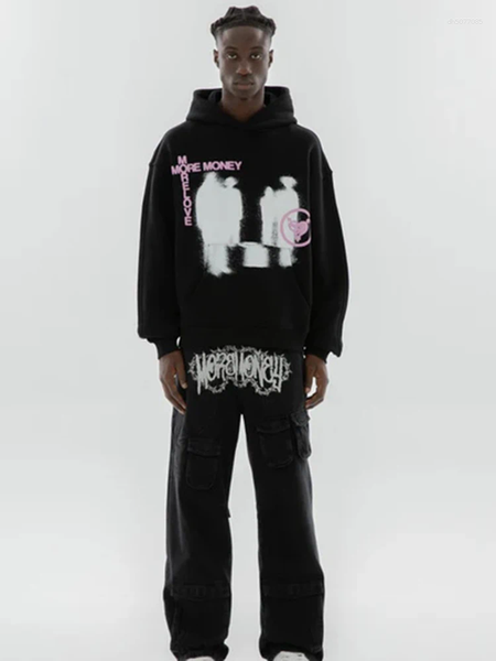 

Men' Hoodies American Retro Punk Hoodie High Street Luxury Fashionable And Trendy Design European Outerwear For Men Women, Zong
