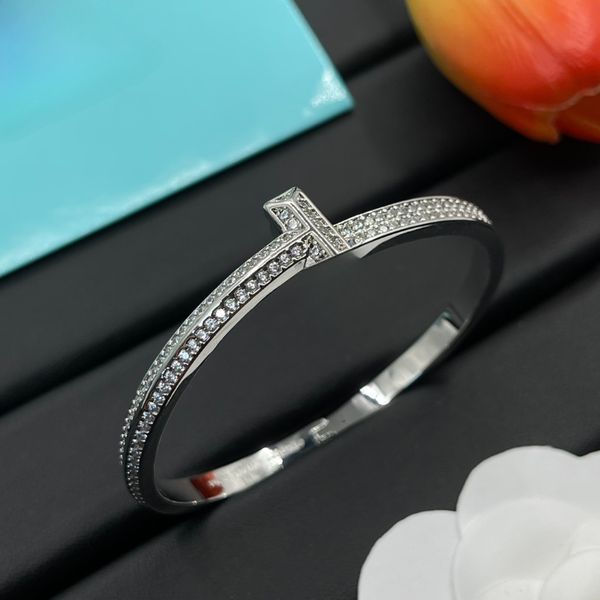 

Luxurious Diamond Bracelet Designer T-shaped Bracelet High-quality Women's Bracelet Brand Gift Two Colors Valentine's Day Gift