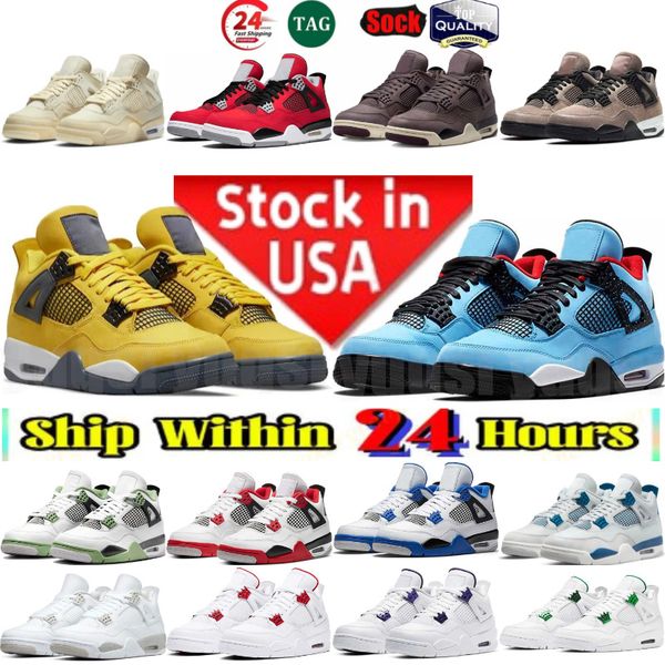 

Designer 4 Basketball shoes Men Women Sneakers Panda Military Black Cat Red Purple Thunder Cool Grey Pine Green Bred Sports Trainers Sneaker 5656, #-15