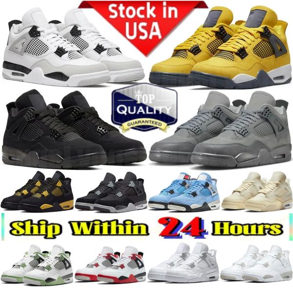 

4sss Basketball Shoes For Men Women 4s Military Black Cat Pine Green Seafoam White Oreo Red Thunder Cement Unc Medium Olive Sail Mens Trainers Outdoors Sneakers, #-13