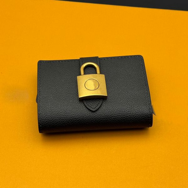 

M12408 Portefeuille Lowy Compact Short Wallets 45218 Women S Designers Bags Totes Handbag Zip Wallet Purse Card Holder Pouch Travel Messenger Bag With Gift Box 11Cm, Black