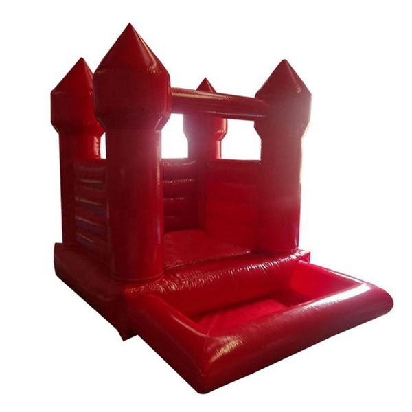 10ft red Kids ball pit small inflatable bounce house baby jumping bouncy castle toddler jumper bouncer with ball pit include blower free ship