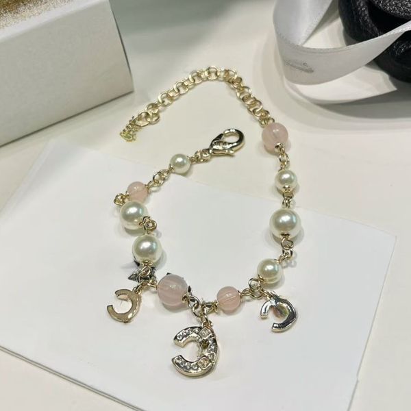 

Designer Jewelry Letter Bracelet Diamond Gold Bracelets Designer Jewelry Pearls Beaded Fashion Christmas Luxury Wedding
