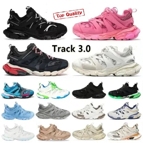 high quality designer Shoes track tracks luxury shoes mens women trainers Track 3 3.0 Shoes Triple white black Tess.s. Gomma leather Trainer Platform Sneakers shoes
