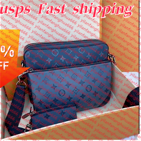 

2025 Mens Totes Bag Handbags Purses Fashion Handbags Men Leather TRIO Messenger Bags Luxury Shoulder Bag Make up Bag, Silver