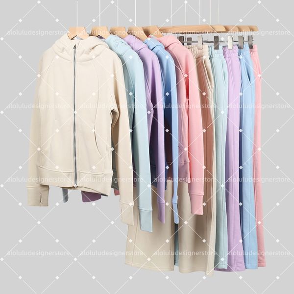 

2 piece set Yoga gold zipper Gym Clothing Outfits Pant Women Full Zip Sportswear Workout Track Sweatshirt Running Coat with Pockets Outdoor jacket hoodie 987654, Grape