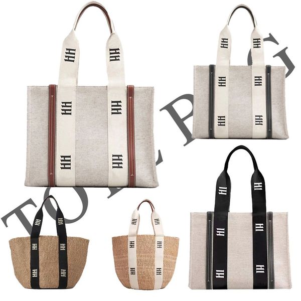 

Tote Bag Designer Bag Cotton Canvas Handbags Women's Fashion Braided Shopping Bag High Quality Canvas Fashion Beach Bags Luxury Travel Shoulder Bag Totes, #-4 37cm