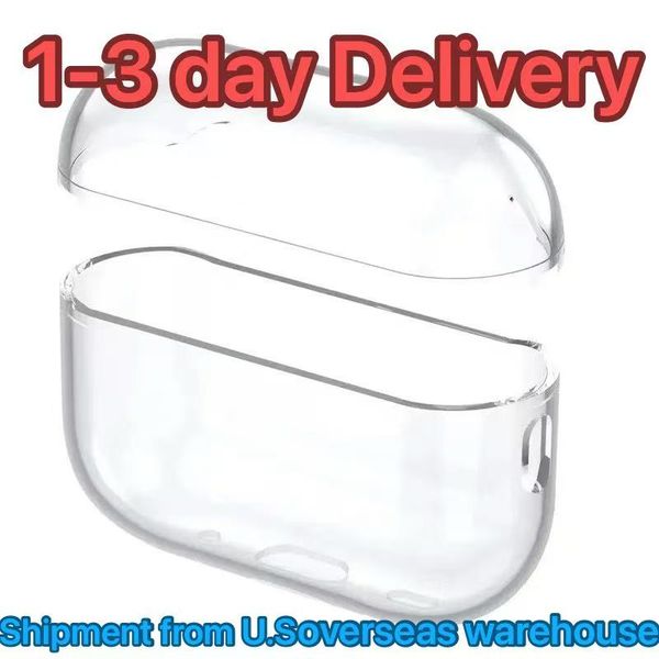 

Pro2s USA Stock Case For Airpods 2 3 4 4s earphones Accessories Transparent Cute Protective Headphone Cover pro 2 3 2nd TPU Shockproof Case Earbuds Cover